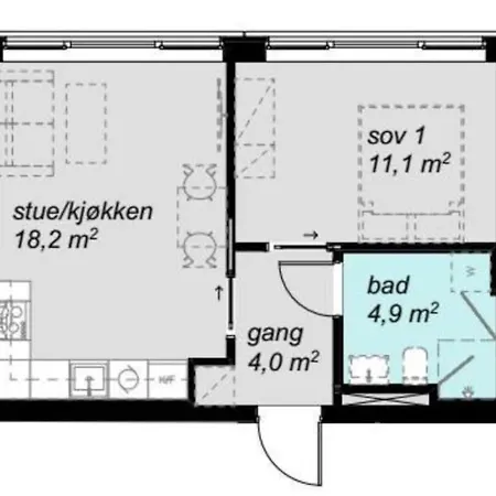 New! Modern & Central Couples Apartement! Bergen